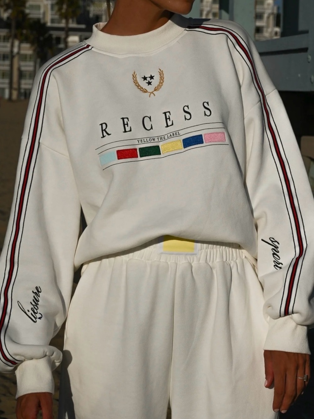 Yellow the Label Recess Sweatshirt